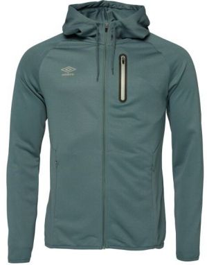 Umbro SPORTSWEAR FULL ZIP HOODIE Pánská mikina na zips, tmavě zelená, veľkosť