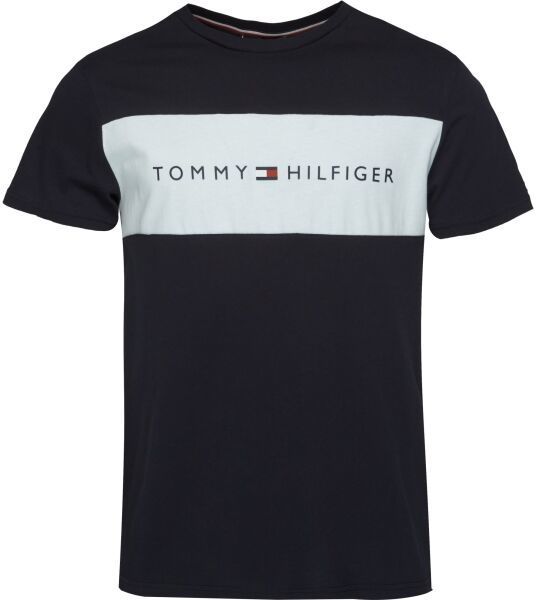 Tommy Hilfiger BLOK LOGO SS Pánske tričko, tmavo modrá, veľkosť