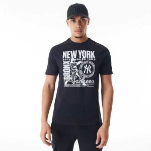 New Era NEW YORK YANKEES MLB DISTRESSED Pánske tričko, čierna, veľkosť