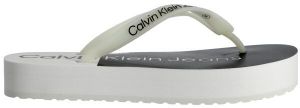 Calvin Klein BEACH SANDAL FLATFORM Dámske žabky, biela, veľkosť