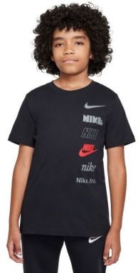 Nike NSW TEE LOGO Chlapčenské tričko, čierna, veľkosť