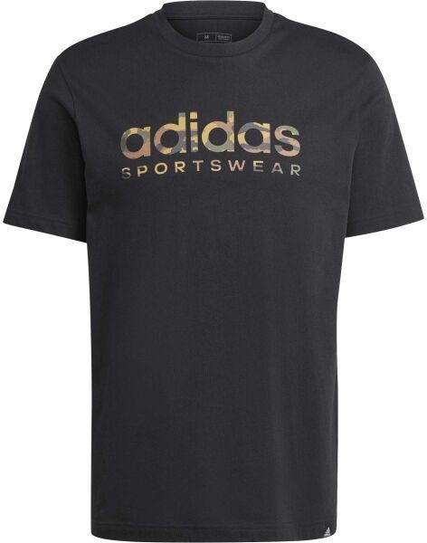 adidas CAMO LINEAR GRAPHIC TEE Pánske tričko, čierna, veľkosť