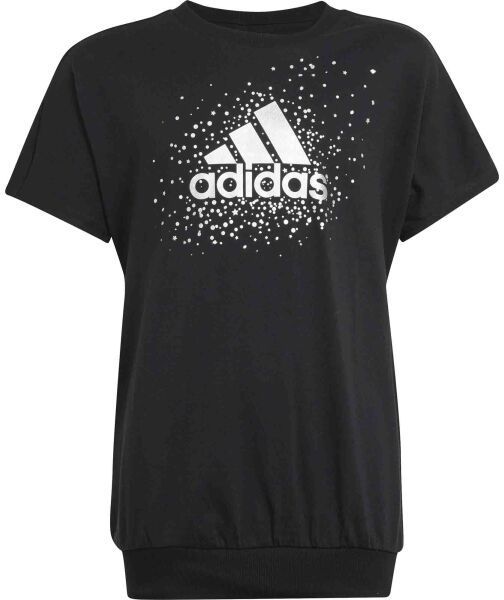 adidas GLAM TEE Dievčenské tričko, čierna, veľkosť