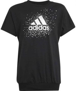 adidas GLAM TEE Dievčenské tričko, čierna, veľkosť