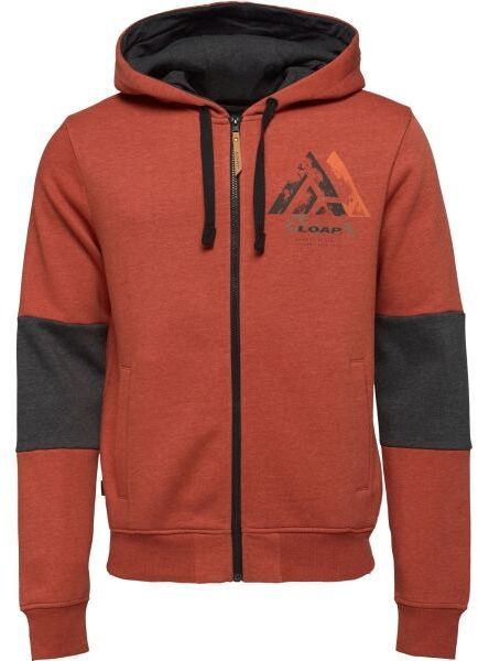 LOAP EDOS Pánska mikina, oranžová, veľkosť