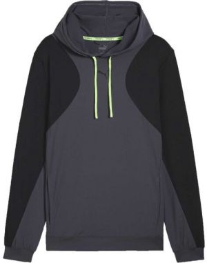 Puma CLOUDSPUN HOODIE Pánska športová mikina, tmavo sivá, veľkosť