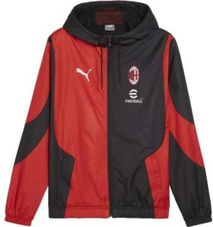 Puma AC MILAN PREMATCH WOVEN JACKET Pánska bunda, čierna, veľkosť