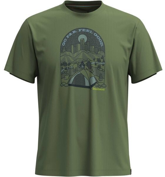 Smartwool STREETS TO PEAKS GRAPHIC SS TEE Pánske tričko, zelená, veľkosť