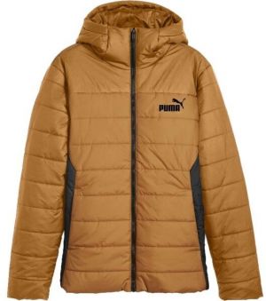 Puma ESS HOODED PADDED JACKET Pánska zimná bunda, zlatá, veľkosť