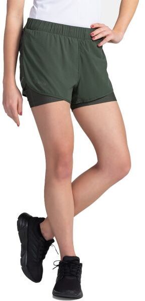 KILPI BERGEN Dámske bežecké šortky, tmavo zelená, veľkosť