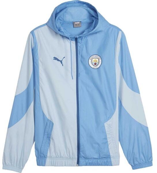 Puma MANCHESTER CITY FC PREMATCH WOVEN JACKET Pánska bunda, modrá, veľkosť