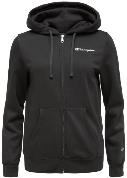 Champion HOODED FULL ZIP Dámska mikina, čierna, veľkosť