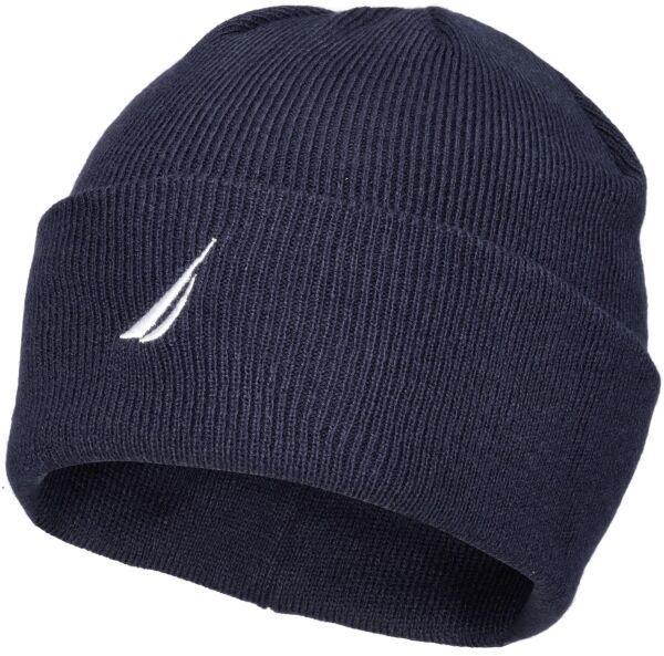 NAUTICA GERRO BEANIE Pánska zimná čiapka, tmavo modrá, veľkosť