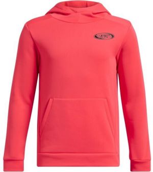 Under Armour ARMOUR FLEECE GLITCH Chlapčenská mikina, červená, veľkosť XL