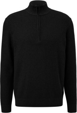 s.Oliver RL KNITTED PULLOVER NOOS Pánsky sveter, čierna, veľkosť