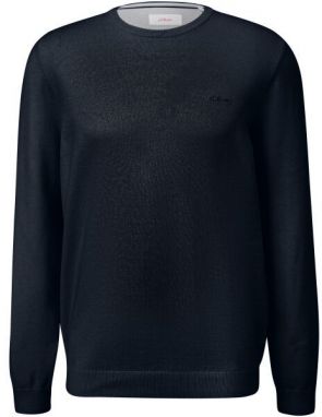 s.Oliver RL KNITTED PULLOVER NOOS Pánsky sveter, tmavo modrá, veľkosť