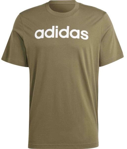 adidas ESSENTIALS SINGLE JERSEY EMBROIDERED LOGO Pánske tričko, khaki, veľkosť