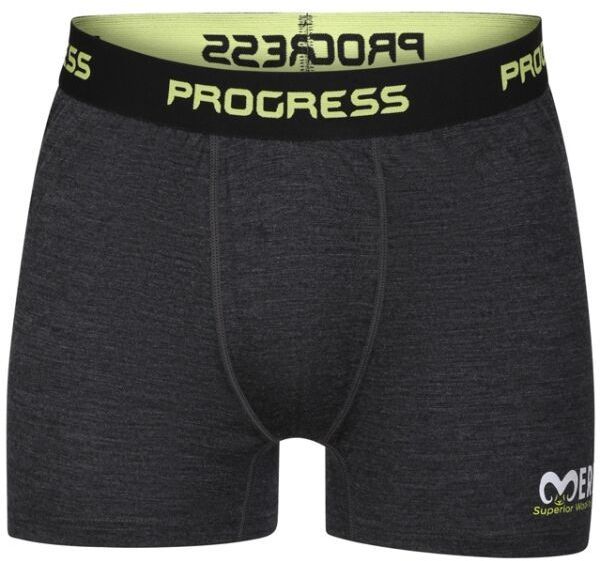 PROGRESS MERINO BOXER Pánske merino boxerky, čierna, veľkosť