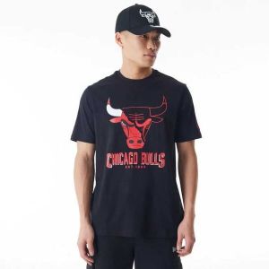 New Era CHICAGO BULLS NBA LOGO Pánske tričko, čierna, veľkosť
