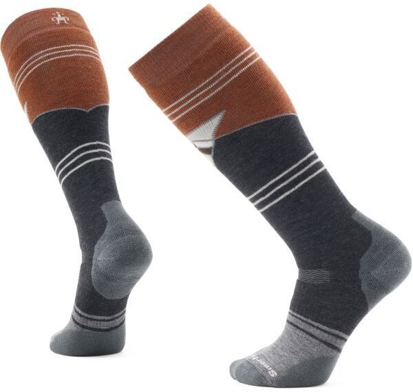 Smartwool SNOWBOARD FC MOUNTAIN GEO PATTERN OTC Pánske lyžiarske ponožky, hnedá, veľkosť