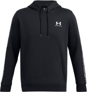 Under Armour ICON FLEECE TAPING Pánska mikina, čierna, veľkosť