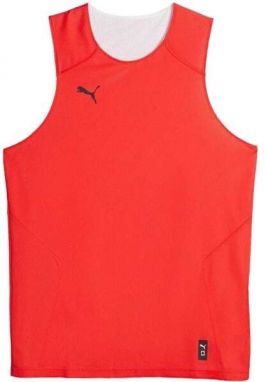 Puma HOOPS TEAM REVERSE PRACTICE JERSEY Pánsky basketbalový dres, červená, veľkosť