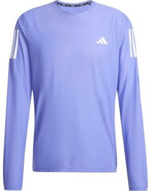 adidas OWN THE RUN LONG SLEEVE TOP Pánske bežecké tričko, fialová, veľkosť
