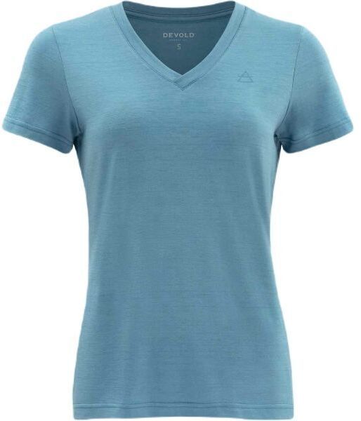 Devold HAREID MERINO 200 TEE V-NECK Dámske merino tričko, tyrkysová, veľkosť