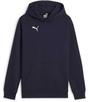 Puma TEAMGOAL CASUALS HOODY JR Detská mikina, tmavo modrá, veľkosť