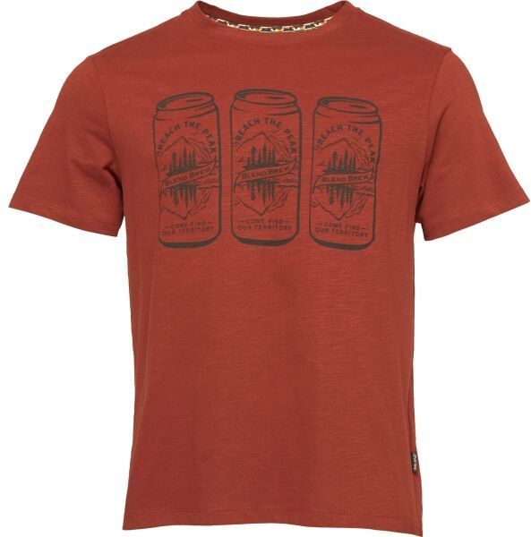 BLEND REGULAR FIT Pánske tričko, červená, veľkosť