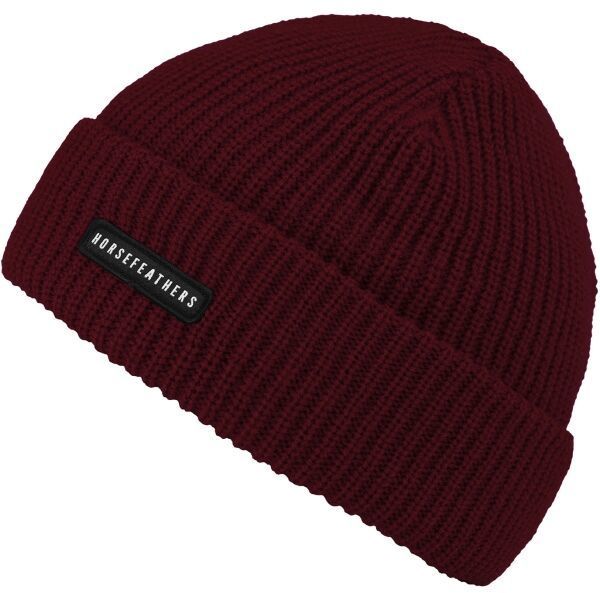Horsefeathers JAKE BEANIE Pánska zimná čiapka, vínová, veľkosť UNI