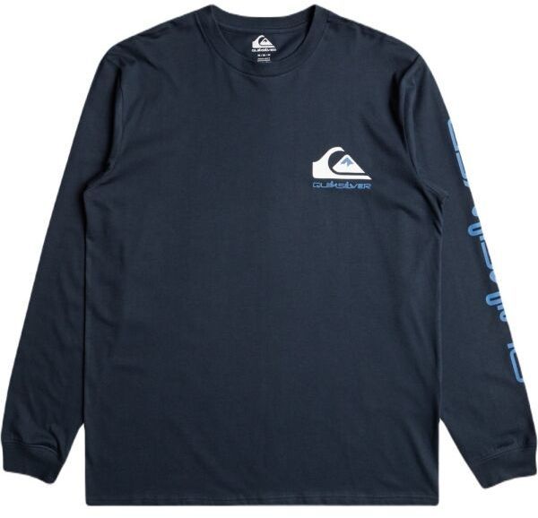 Quiksilver COMP LOGO LS Pánske tričko, tmavo modrá, veľkosť