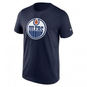 FANATICS NHL PRIMARY LOGO GRAPHIC EDMONTON OILERS Pánske tričko, tmavo modrá, veľkosť XXL
