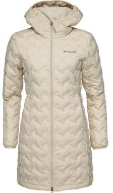 Columbia DELTA RIDGE™ II LONG DOWN JACKET Dámsky kabát, béžová, veľkosť
