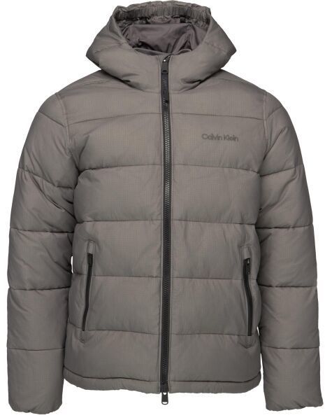 Calvin Klein PADDED JACKET Pánska bunda, sivá, veľkosť