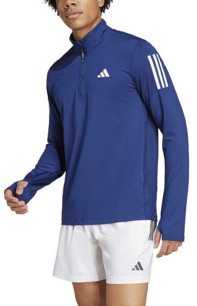 adidas OWN THE RUN HALF-ZIP Pánske bežecké tričko, tmavo modrá, veľkosť