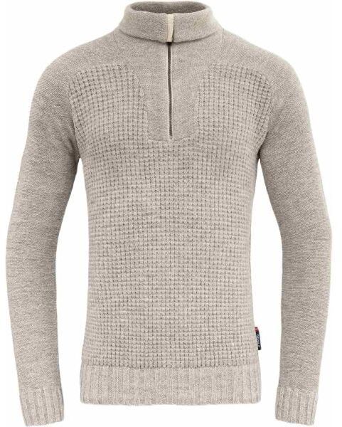 Devold BISPEN WOOL ZIP NECK Pánsky vlnený sveter, sivá, veľkosť