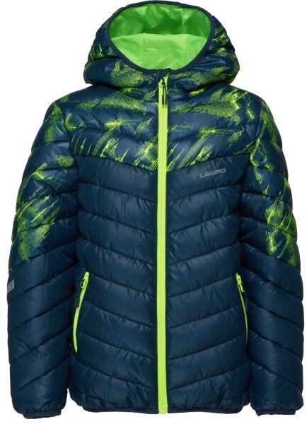 Lewro DEVON Chlapčenská prešívaná bunda, tmavo modrá, veľkosť 140-146