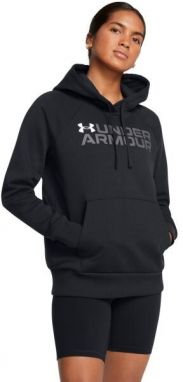Under Armour RIVAL FLEECE WORDMARK Dámska mikina, čierna, veľkosť