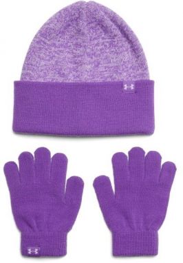 Under Armour BEANIE COMBO Súprava čiapky a rukavíc, fialová, veľkosť