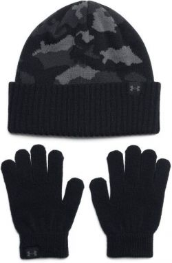 Under Armour BEANIE COMBO Súprava čiapky a rukavíc, čierna, veľkosť