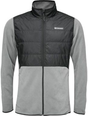 Columbia BASIN BUTTE FLEECE FULL ZIP Pánska hybridná bunda, sivá, veľkosť