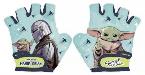 Disney MANDALORIAN Detské cyklistické rukavice, svetlomodrá, veľkosť