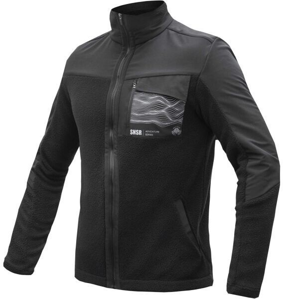 Sensor TEDDY Pánska flísová bunda, čierna, veľkosť