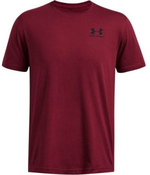 Under Armour SPORTSTYLE LC SS Pánske tričko, vínová, veľkosť