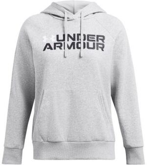 Under Armour RIVAL FLEECE WORDMARK Dámska mikina, sivá, veľkosť