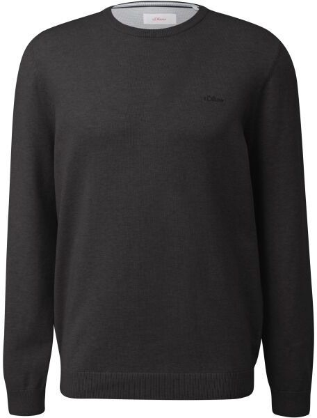 s.Oliver RLBS KNITTED PULLOVER NOOS Pánsky sveter, tmavo sivá, veľkosť