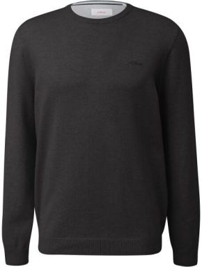 s.Oliver RLBS KNITTED PULLOVER NOOS Pánsky sveter, tmavo sivá, veľkosť