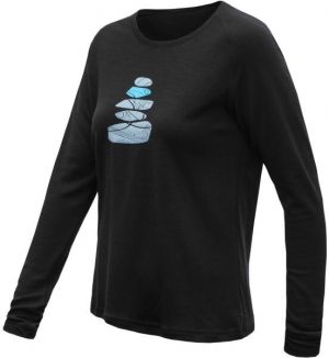 Sensor MERINO BLEND STONE Dámske tričko s dlhým rukávom, čierna, veľkosť