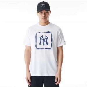 New Era NEW YORK YANKEES MLB SPRAY STAMP Pánske tričko, biela, veľkosť